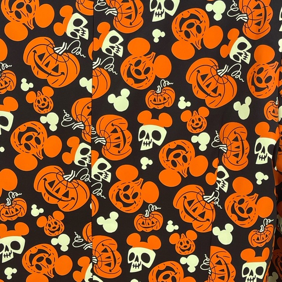 Mickey Mouse Pumpkin Disney Party Halloween Glow Blazer Light Up Tie L\XL New - Picture 5 of 12